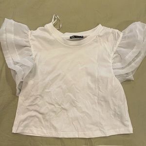 Zara small white blouse